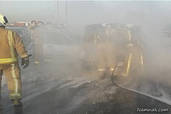 آتش گرفتن پراید