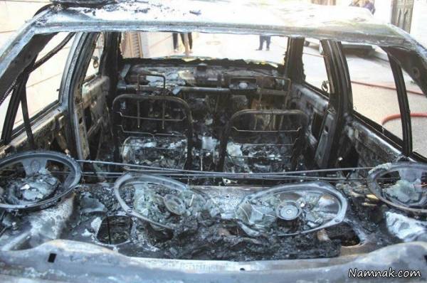 سوختن خودروی تیبا