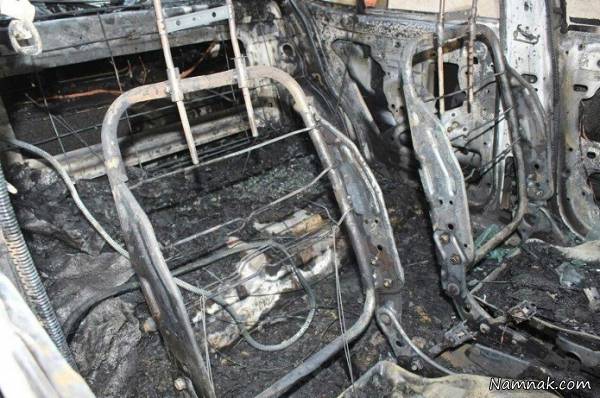 سوختن خودروی تیبا