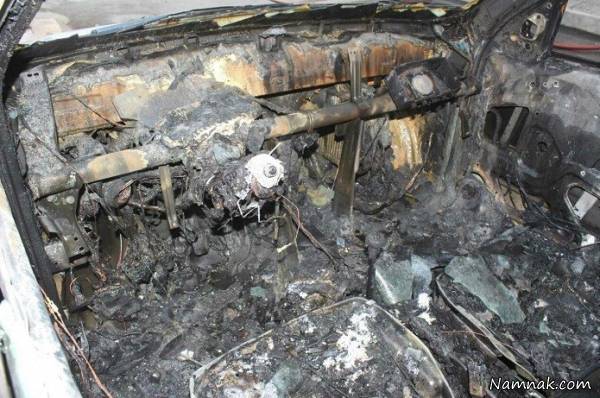 سوختن خودروی تیبا