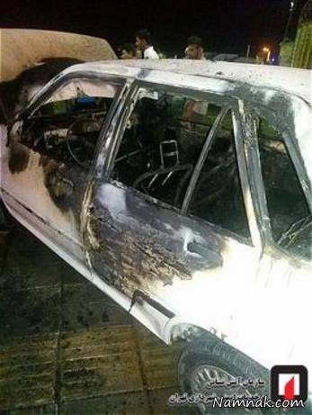 سوختن پراید پراید سوخته