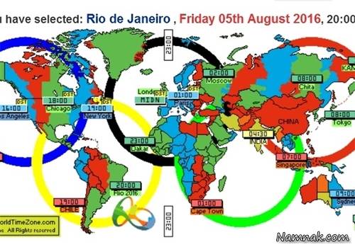 ساعت افتتاحیه المپیک ریو