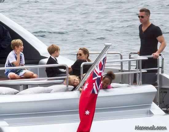 آنجلینا جولی در کنار همسرش