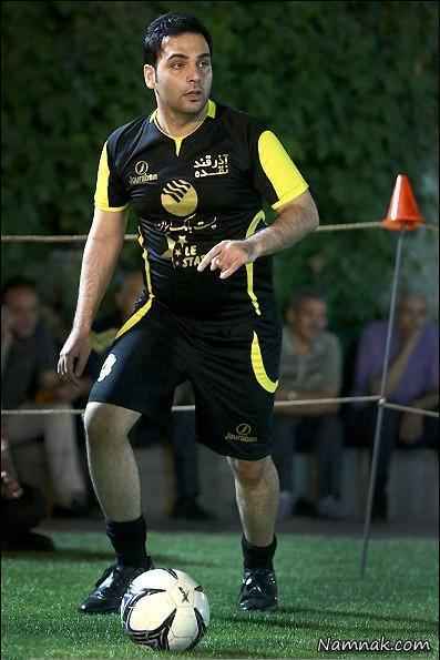 احسان علیخانی با لباس ورزشی