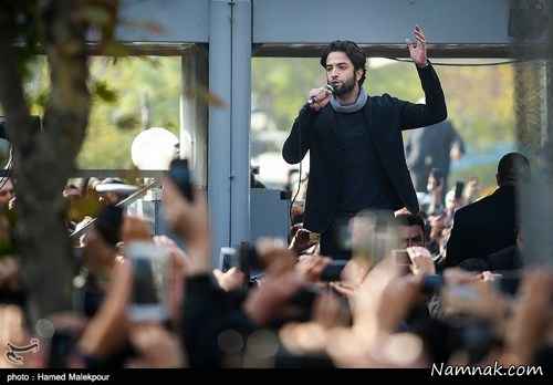 بنیامین بهادری در تشییع جنازه مرتضی پاشایی