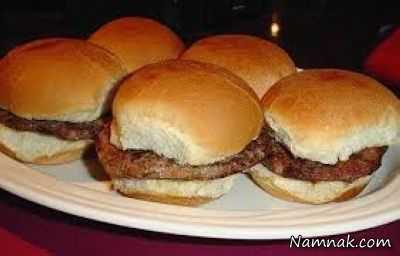 طرز تهیه مینی همبرگر مینی همبرگر
