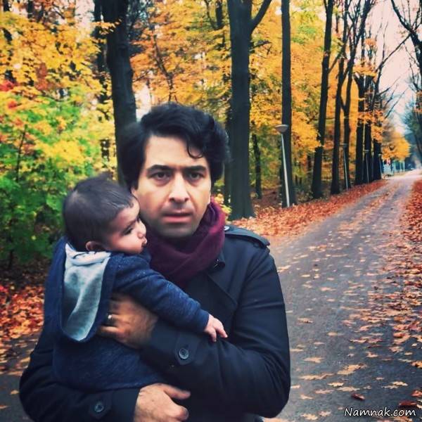 عکس پاییزی محمد معتمدی با پسرش محمد معتمدی