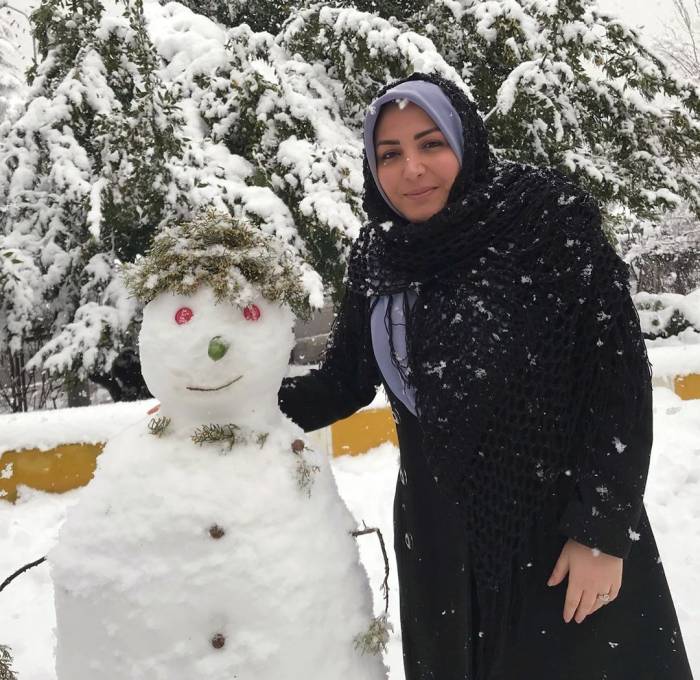 عکس برفی المیرا شریفی مقدم المیرا شریفی مقدم