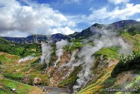 شمار زیادی چشمه آب گرم در دره ابفشان ها