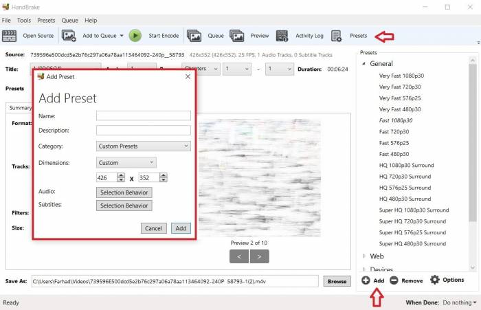 کاهش حجم فیلم