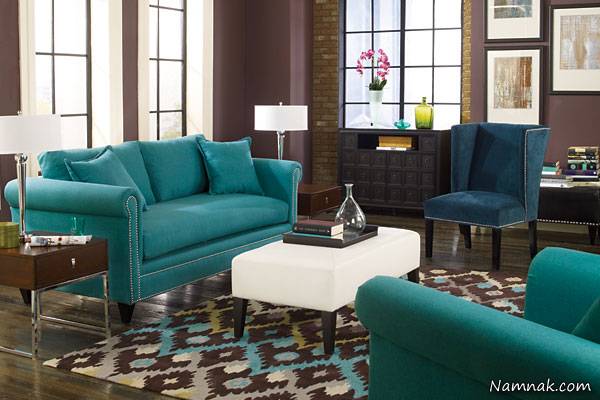 رنگ آبی در منزل