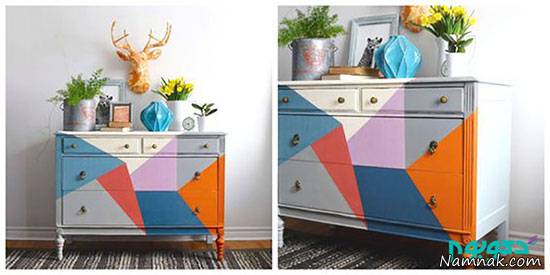 میز کنسول های رنگی رنگی میز کنسول