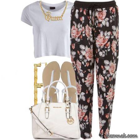 مدل ست زنانه با شلوار گلدار شلوار گلدار