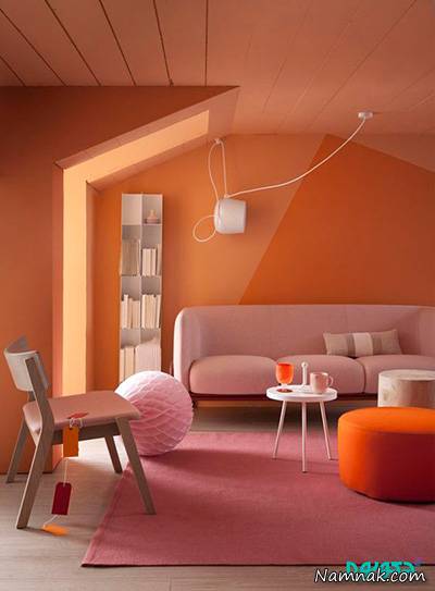 رنگ گلبهی و هلویی در دکوراسیون رنگ گلبهی دکوراسیون