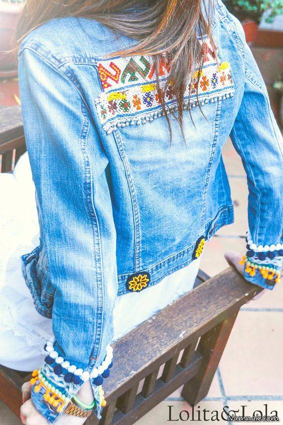 ملد دار کردن ژاکت جین ساده ژاکت جین