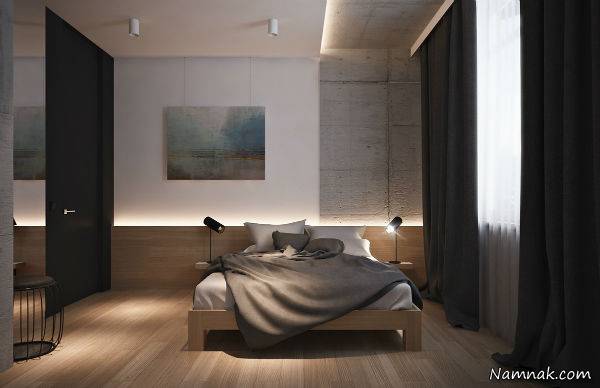 دکوراسیون اتاق خواب با رنگ های تیره دکوراسیون رنگ تیره