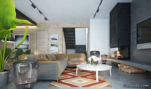 دکوراسیون نشیمن با رنگ های تیره دکوراسیون رنگ تیره