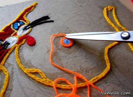 آموزش ساخت تابلو کاموایی تابلو کاموایی