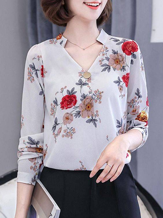 شومیز گلدار