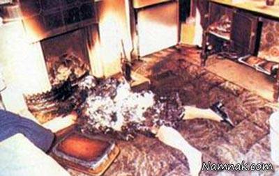 عکس اتش گرفتن انسان اعتیاد به الکل