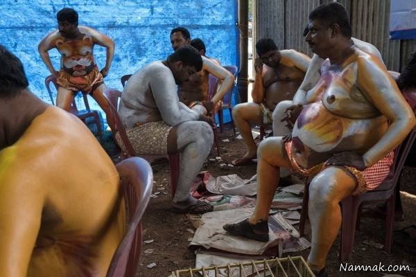 آدم های ببری در مراسم فولکلور رژه ببرها