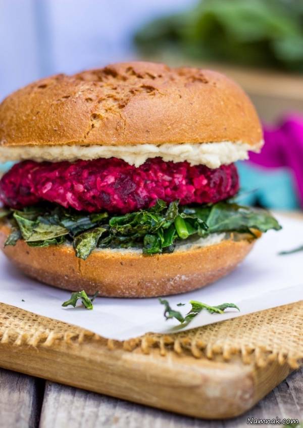 روش تهیه همبرگر با سس لبو همبرگر