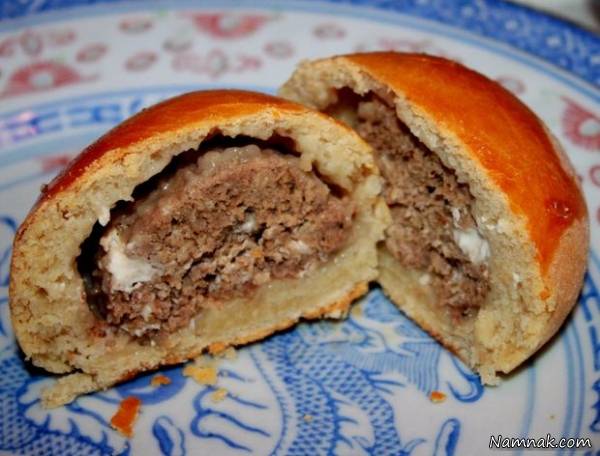 نان پر شده با گوشت