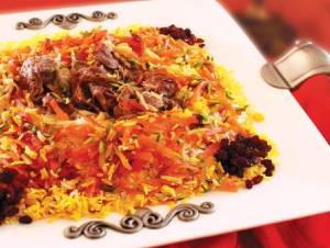هویج پلو با گوشت
