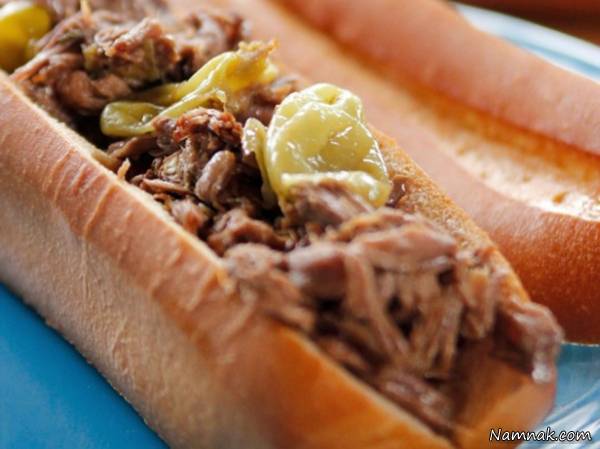 نحوه پخت ساندویچ گوشت گردن ساندویچ گوشت