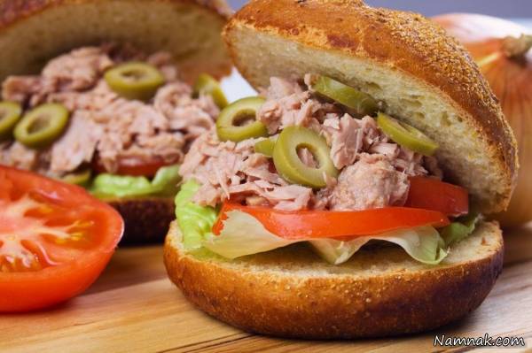 روش درست کردن ساندویچ ماهی تن ساندویچ ماهی تن