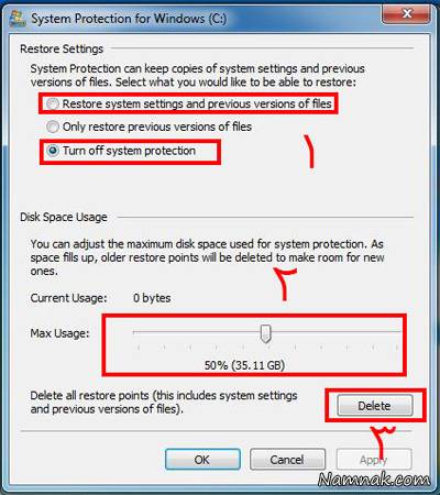  پرشدن درایوc