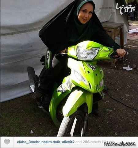 بهنوش بختیاری اینستاگرام بهنوش بختیاری بهنوش بختیاری سوار موتور