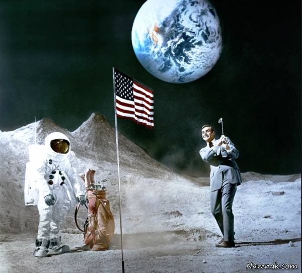 چوب گلف در کره ماه