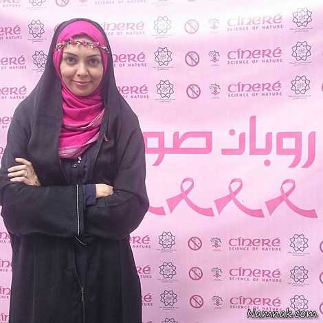 آزاده نامداری با ربان قرمز