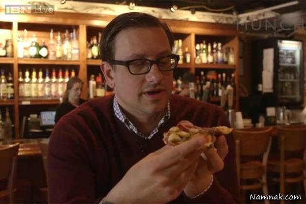 پیتزا تنها خوراک مرد جوان