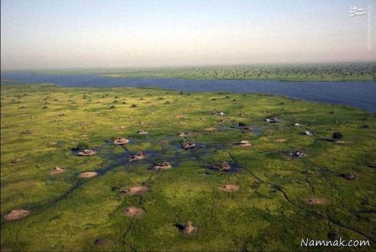 زندگی بر روی باتلاق در سودان باتلاق