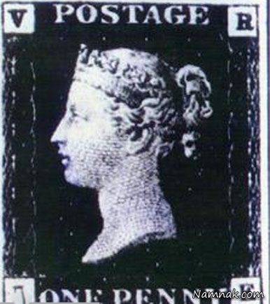 اولین تمبر پستی در جهان را ببینید + عکس تمبر پستی