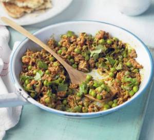 خوراک نخود فرنگی و گوشت