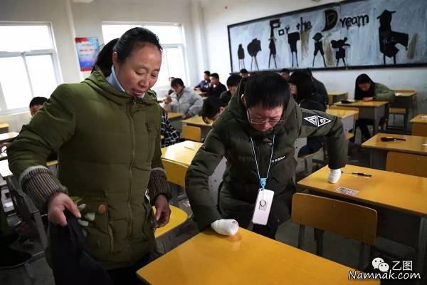 می ژیائو در کلاس خود می ژیائو