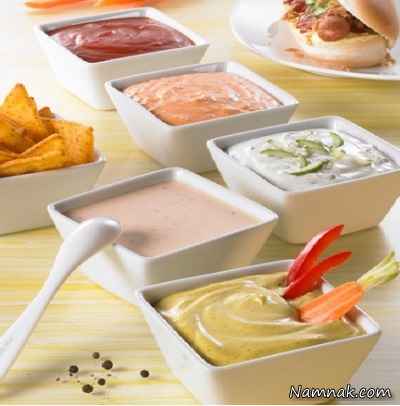 انواع سس آشنایی با انواع سس ها