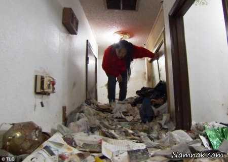 زباله های 30 ساله در منزل خانم میشل منزل کثیف خانم میشل