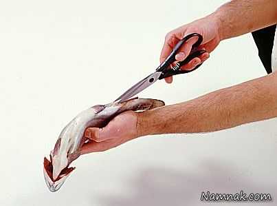 تمیز کردن ماهی قزل آلا