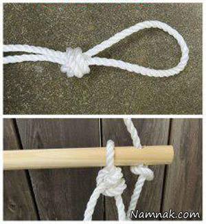 بافت تاب مکرومه با گره ساده تاب مکرومه