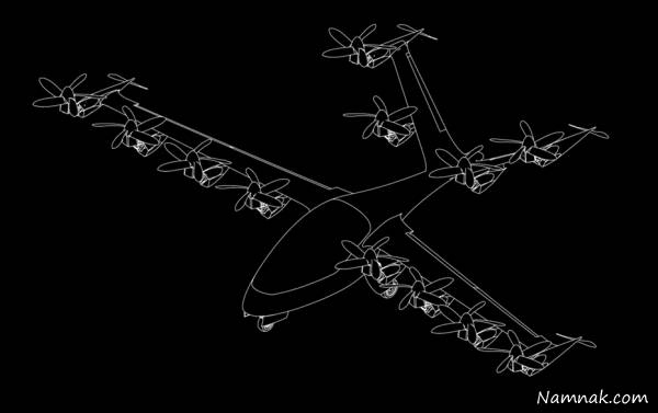 هواپیمای برقی دو نفره با 16 موتور هواپیما