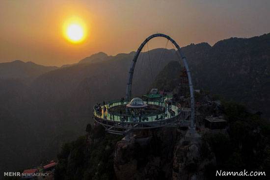 پل شیشه ای بسیار زیبا درچین پل شیشه ای چین