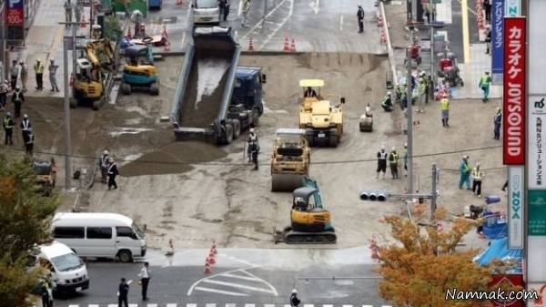 نشست 30 متری خیابان در فکوکای ژاپن خیابان