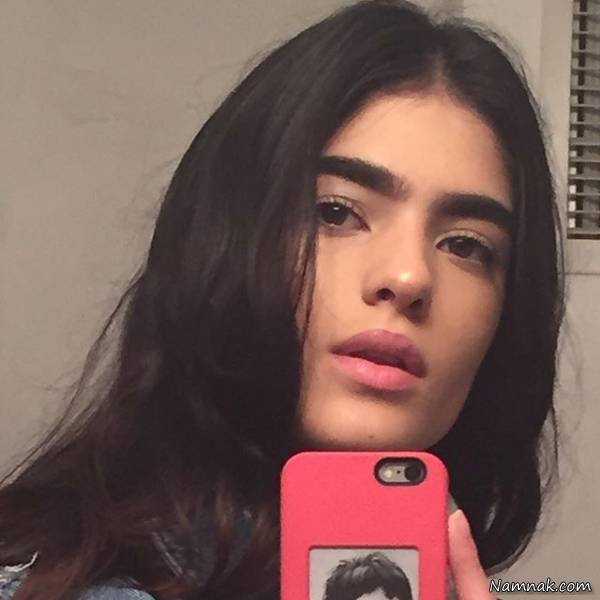 ابروهای پرپشت دختر مدلینگ دختر مدلینگ