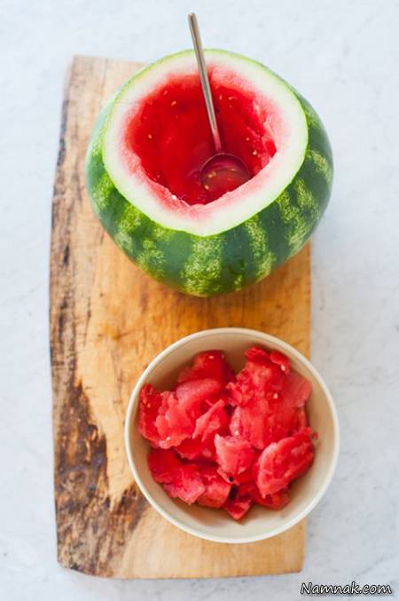 درست کردن گلدان با هندوانه درست کردن گلدان