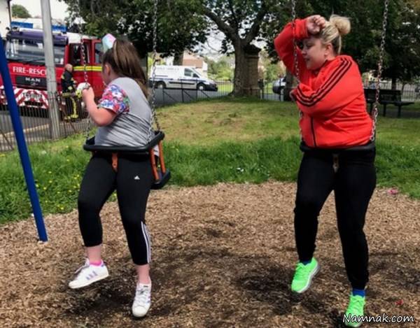 گیر کردن دختر و زن چاق زن چاق