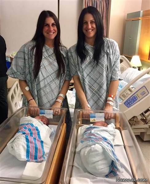 زایمان همزمان دو خواهر دوقلو